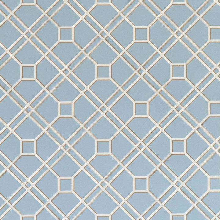 Langdale Trellis-behang-Tapete-GP&J Baker-Soft Blue-Rol-BW45071.9-Selected Wallpapers