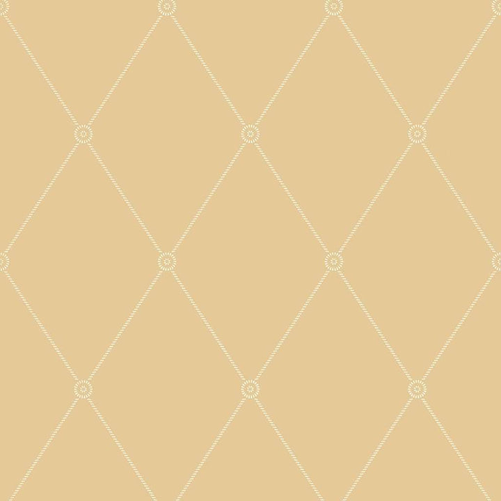 Large Georgian Rope Trellis-Behang-Tapete-Cole & Son-Ochre-Rol-100/13064-Selected Wallpapers