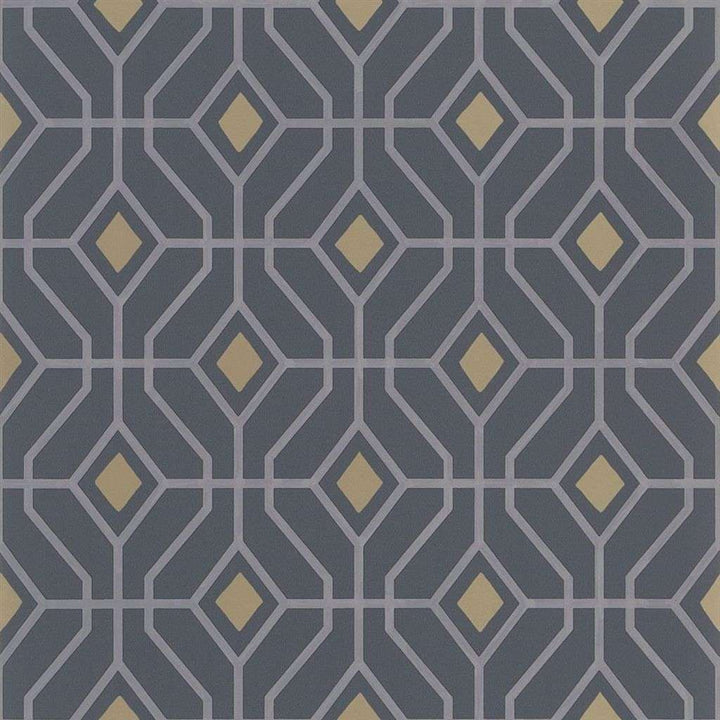 Laterza-behang-Tapete-Designers Guild-Graphite-Rol-PDG1026/05-Selected Wallpapers