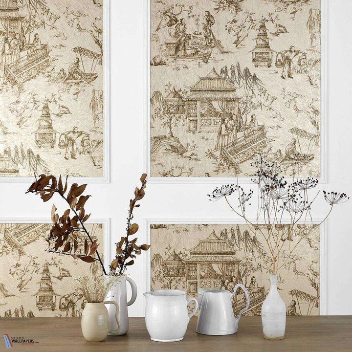 Le printemps du mekong metal-behang-Tapete-Pierre Frey-Selected Wallpapers