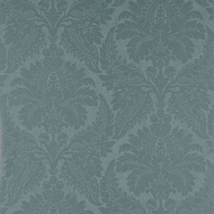 Malmaison Damask-behang-Tapete-Zoffany-Teal-Rol-311998-Selected Wallpapers