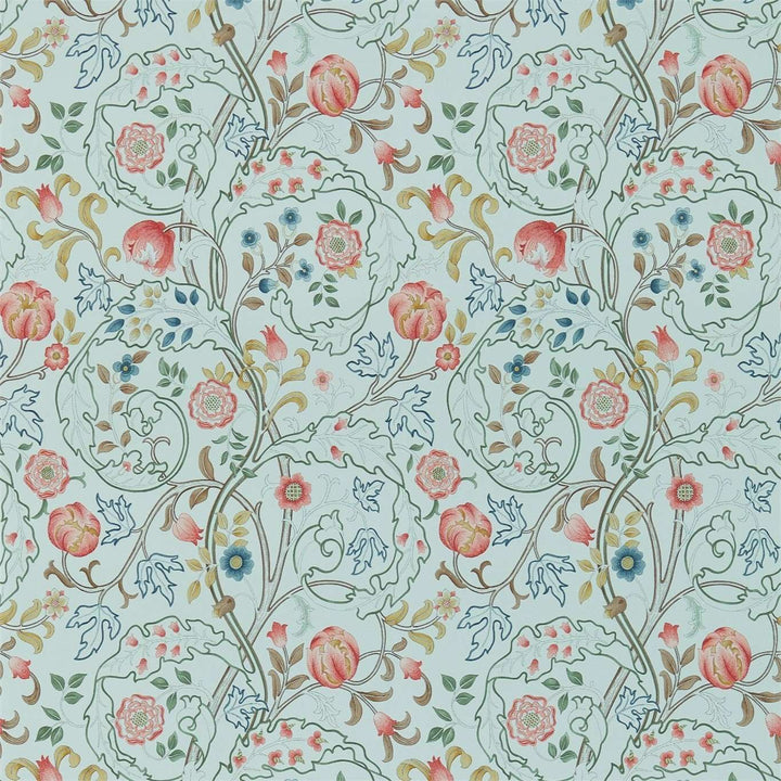 Mary Isobel-behang-Tapete-Morris & Co-Silk Blue/Pink-Rol-214731-Selected Wallpapers