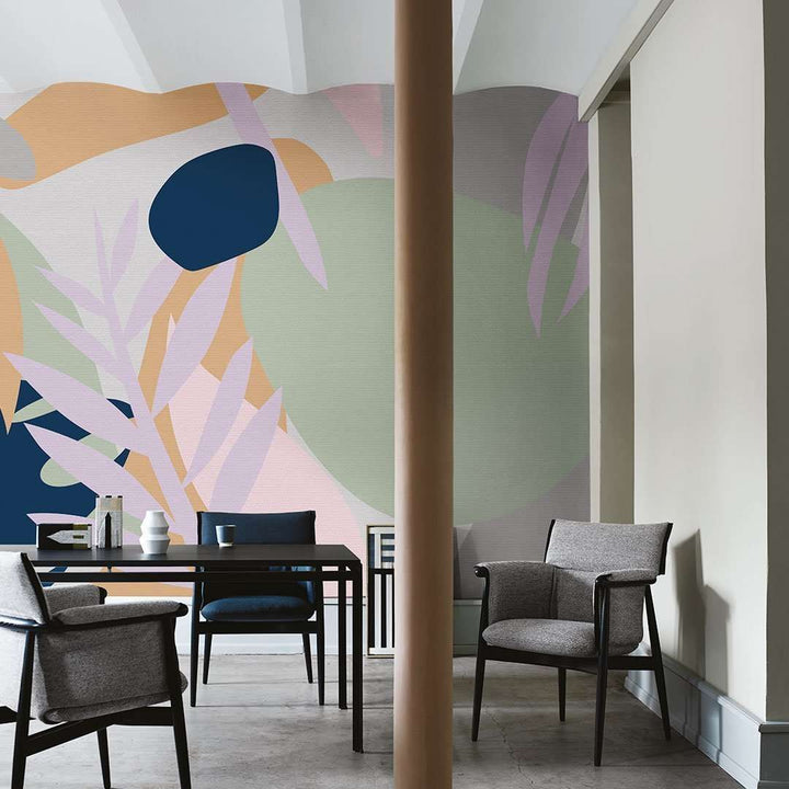 Messy Jungle-behang-Tapete-Inkiostro Bianco-Selected Wallpapers