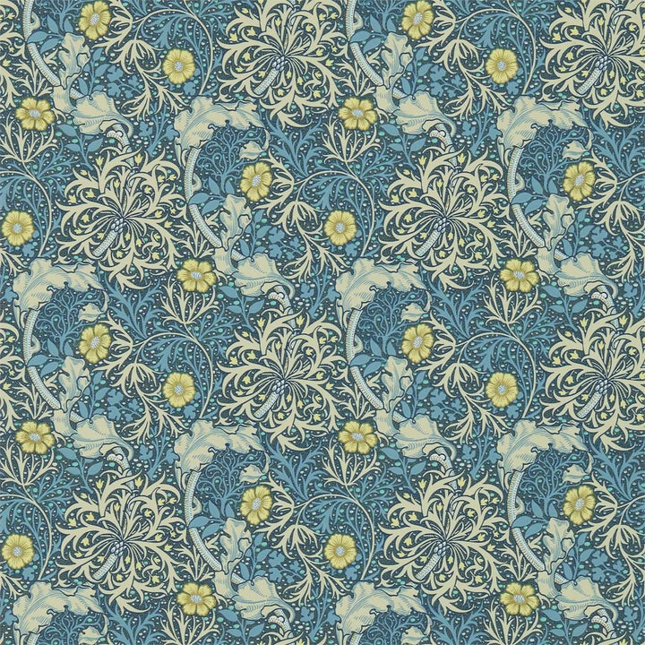 Morris Seaweed-behang-Tapete-Morris & Co-Ink/Woad-Rol-214714-Selected Wallpapers