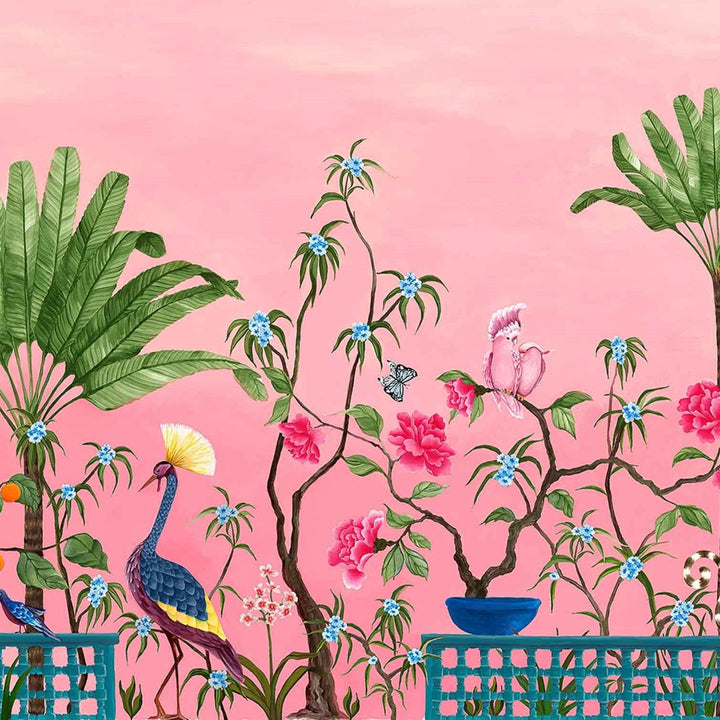 Neo-Tea Garden-behang-Tapete-Coordonne-Pink-Non Woven-8800130-Selected Wallpapers
