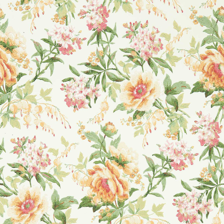 Olivia-behang-Tapete-Sanderson-Green/Orange-Rol-217038-Selected Wallpapers