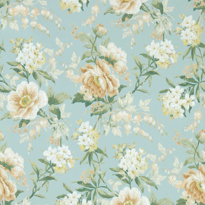 Olivia-behang-Tapete-Sanderson-Sky Mist/Tan-Rol-217039-Selected Wallpapers