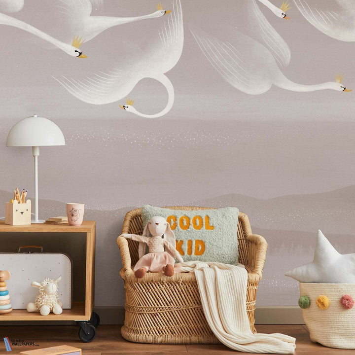 Onze Cygnes Sauvages-behang-Tapete-Les Dominotiers-Selected Wallpapers