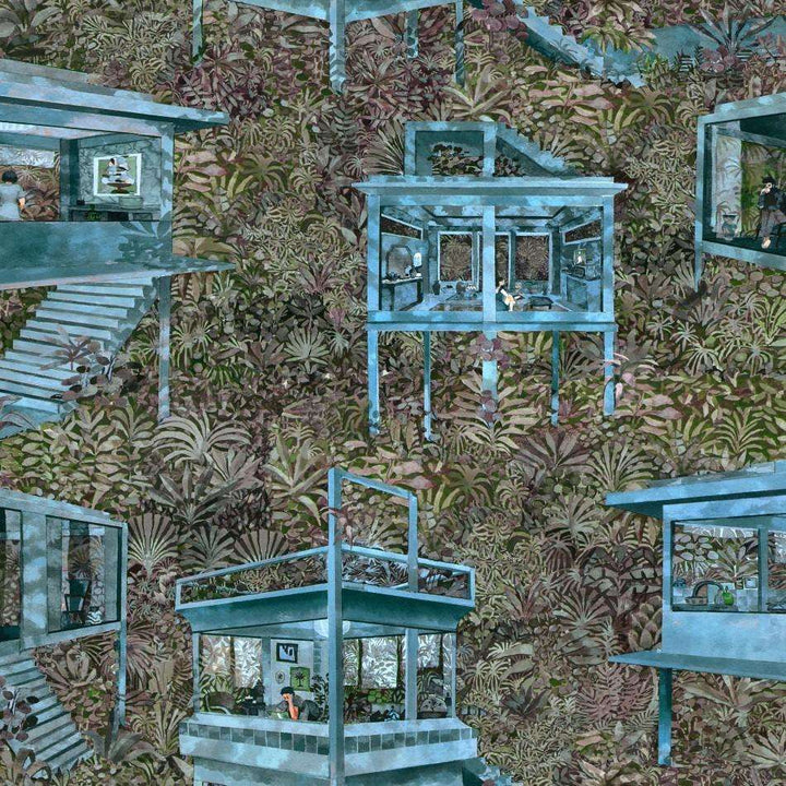 Palafitas Amazonia-behang-Tapete-Arte-Azure-Meter (M1)-97582-Selected Wallpapers