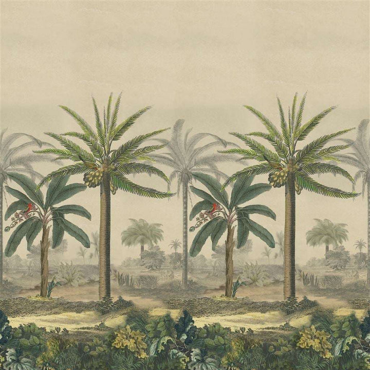 Palm Trail Scene 1 & 2-behang-Tapete-Designers Guild-Scene 2 | Sepia-Set-PJD6008/01-Selected Wallpapers