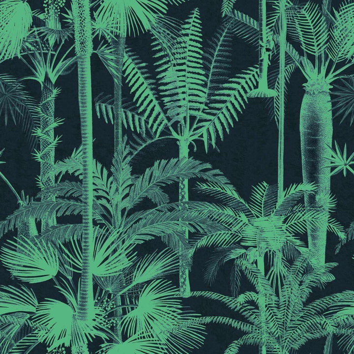 Palmera Cubana-behang-Tapete-Mind the Gap-Donker-300 cm (standaard)-WP20496-Selected Wallpapers