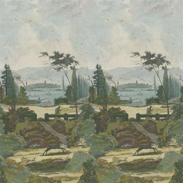Pastoral Scene 2-behang-Tapete-Designers Guild-Sky-Set-PJD6006/01-Selected Wallpapers