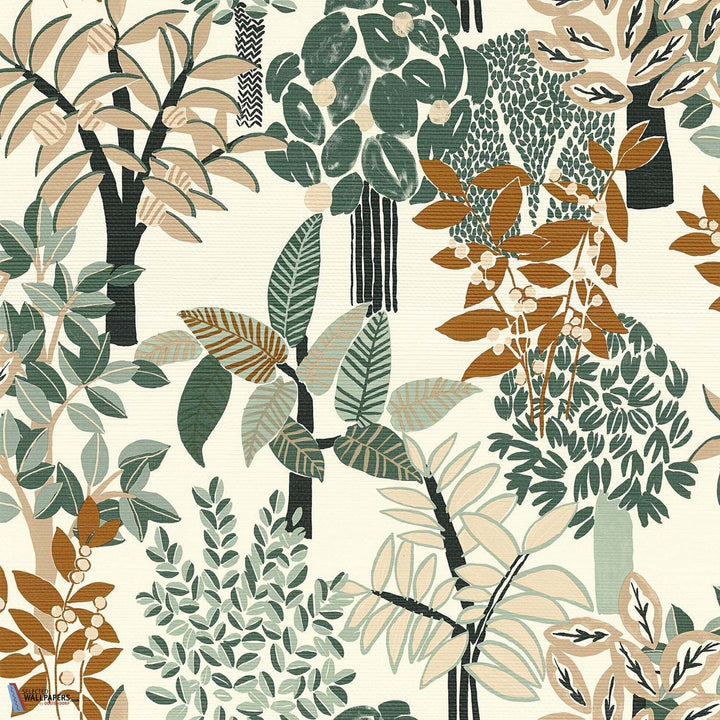 Peradeniya-Behang-Tapete-Casamance-Blanc/Emeraude-Rol-75940202-Selected Wallpapers