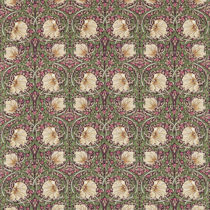 Pimpernel stof-Fabric-Tapete-Morris & Co-Aubergine/Olive-Meter (M1)-226700-Selected Wallpapers