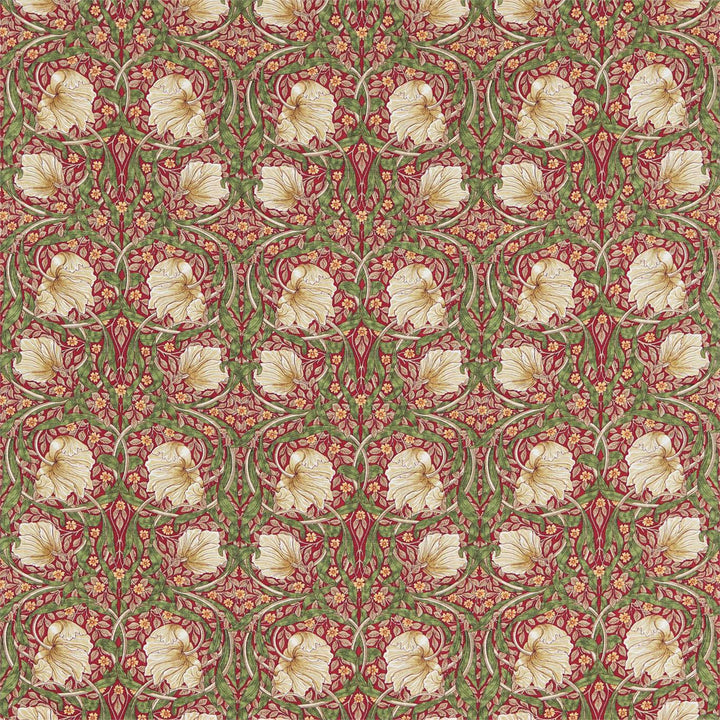 Pimpernel stof-Fabric-Tapete-Morris & Co-Red/Thyme-Meter (M1)-226723-Selected Wallpapers