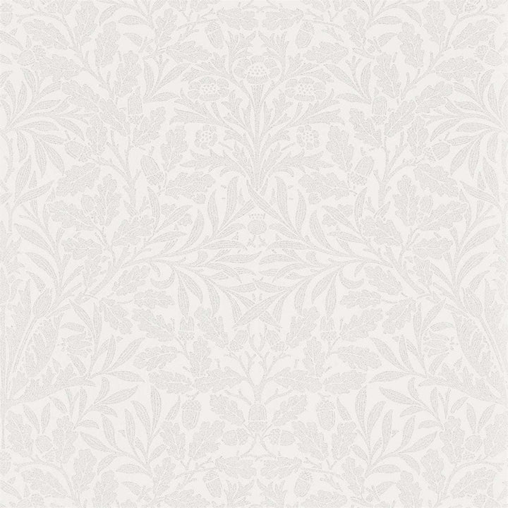 Pure Acorn-behang-Tapete-Morris & Co-Chalk/Silver-Rol-216043-Selected Wallpapers