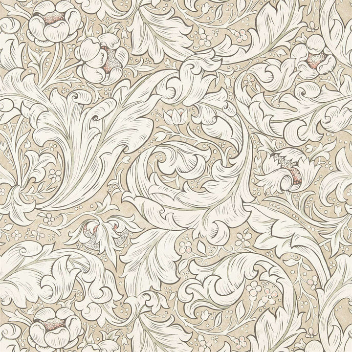 Pure Bachelors Button-behang-Tapete-Morris & Co-Linen/Coral-Rol-216051-Selected Wallpapers