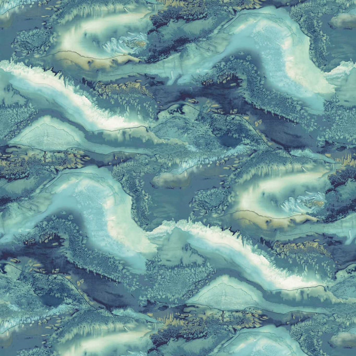 Reflected Obsidian-Behang-Tapete-Harlequin-Azurite-Rol-112852-Selected Wallpapers