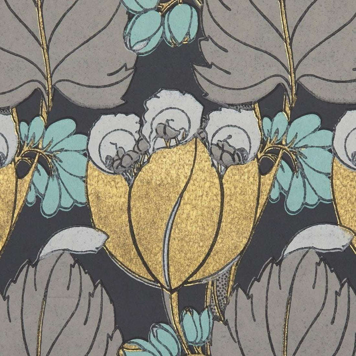 Regency Tulip-Behang-Tapete-Liberty-Pewter-Rol-07231002N-Selected Wallpapers