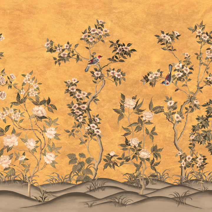 Romance-Behang-Tapete-Presence-Gold-Silk Vinyl-PS101/01-Selected Wallpapers