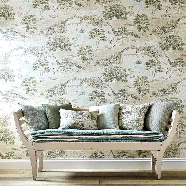Sea Houses-behang-Tapete-Sanderson-Selected Wallpapers