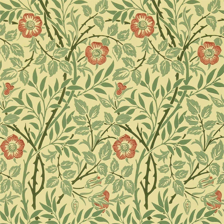 Sweet Briar-behang-Tapete-Morris & Co-Green/Blue/Rust-Rol-210478-Selected Wallpapers