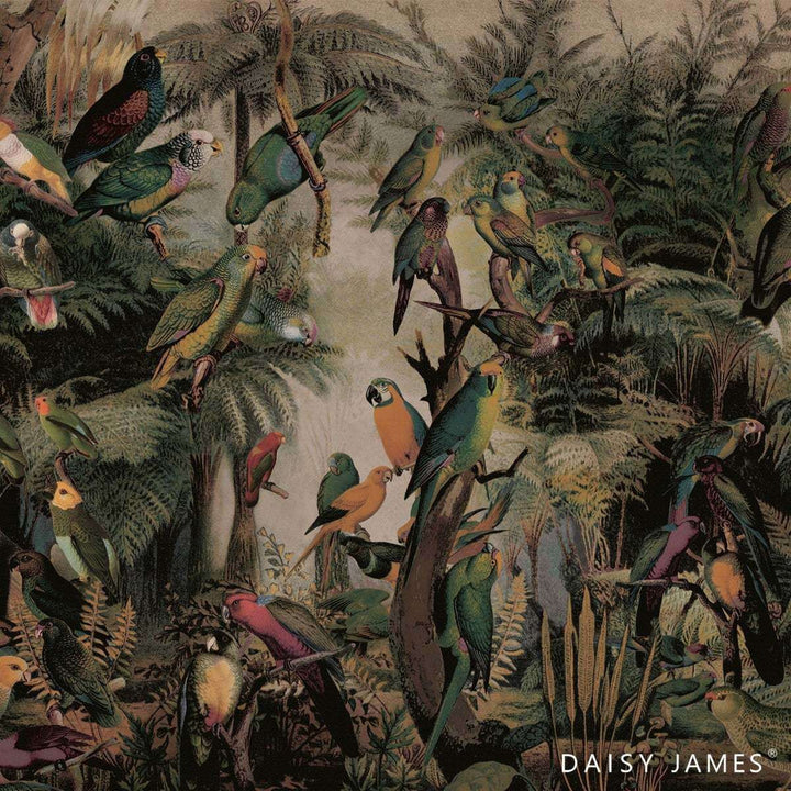 The Ara behang-behang-Daisy James-Multicolor-Vinyl-M2-Selected Wallpapers &amp; Interiors