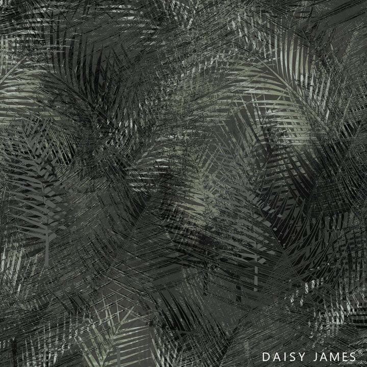 The Areca behang-behang-Daisy James-Grey-Vinyl-M2-Selected Wallpapers &amp; Interiors
