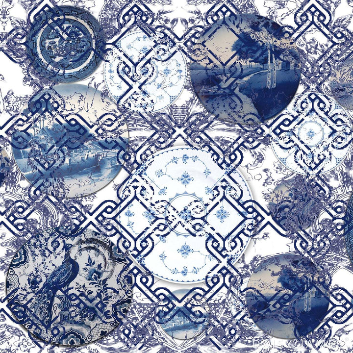 The Blue Delft NO 2 behang-behang-Daisy James-Original-Vinyl-M2-Selected Wallpapers &amp; Interiors
