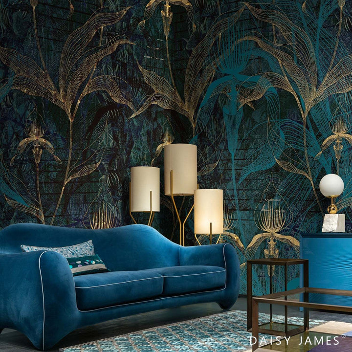 The Blue Orchid behang-behang-Daisy James-Selected Wallpapers &amp; Interiors