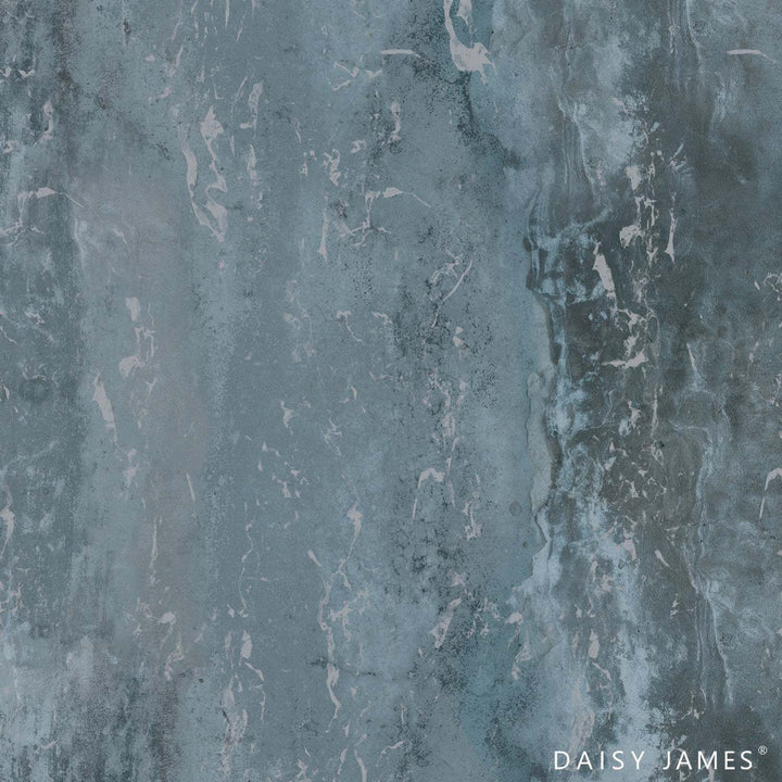 The Bluestone behang-behang-Daisy James-Blue-Vinyl-M2-Selected Wallpapers &amp; Interiors
