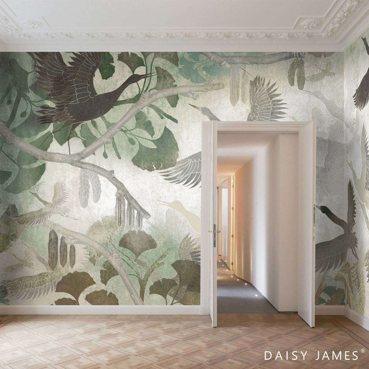 The Flock behang-Behang-Daisy James-Selected Wallpapers &amp; Interiors