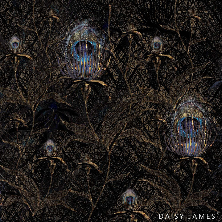 The Gold Leaf behang-behang-Daisy James-Original-Vinyl-M2-Selected Wallpapers &amp; Interiors