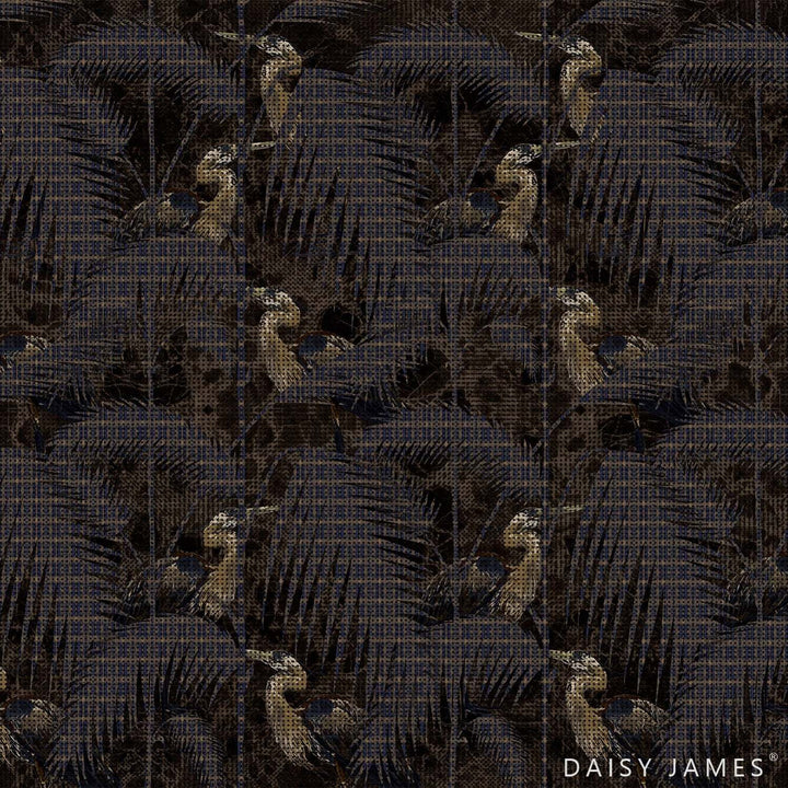 The Heron behang-behang-Daisy James-Original-Vinyl-M2-Selected Wallpapers &amp; Interiors
