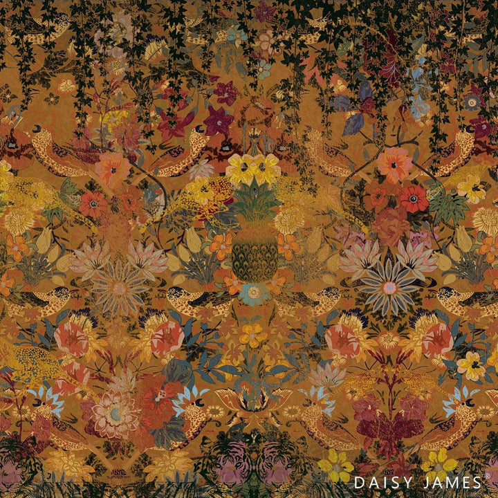 The Marigold behang-behang-Daisy James-Multicolor-Vinyl-M2-Selected Wallpapers &amp; Interiors