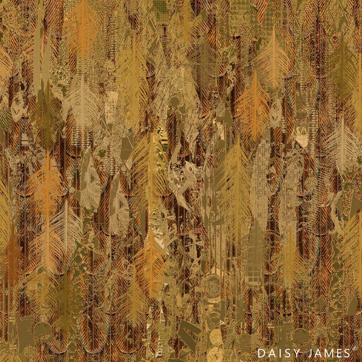 The Panache Yellow behang-behang-Daisy James-Yellow-Vinyl-M2-Selected Wallpapers &amp; Interiors