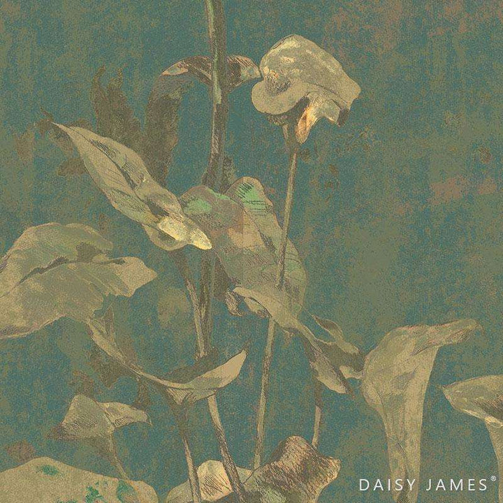 The Perigone behang-behang-Daisy James-Blue-Vinyl-M2-Selected Wallpapers &amp; Interiors