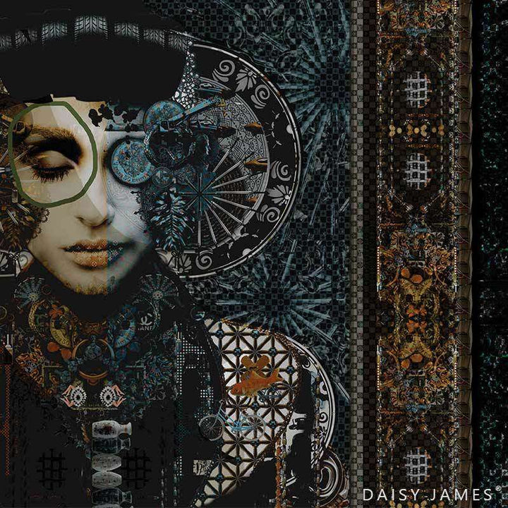 The Private Label behang-Behang-Daisy James-Vinyl-Black-M2-Selected Wallpapers &amp; Interiors