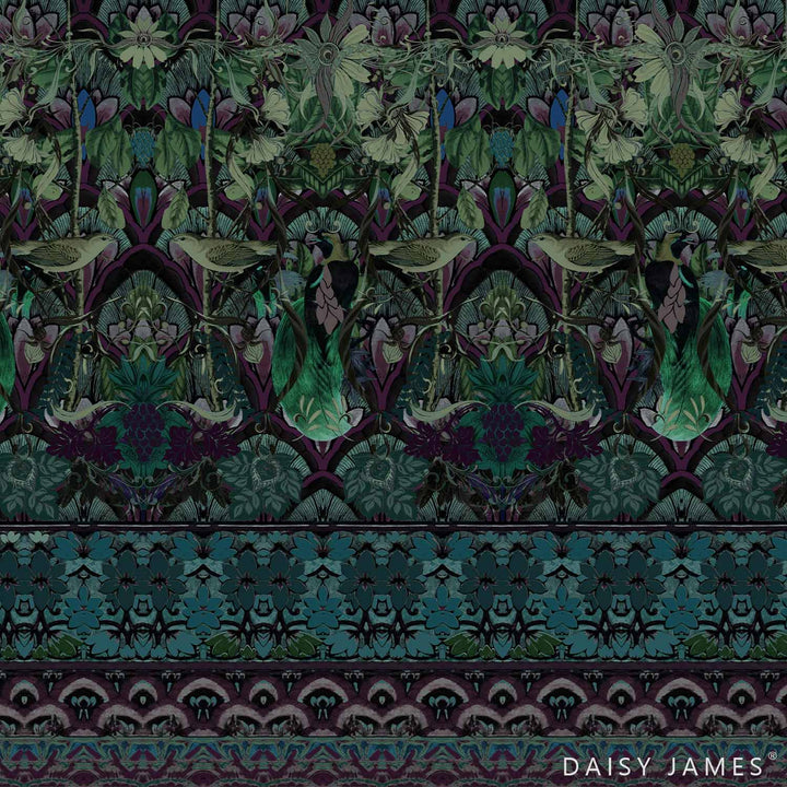 The Stella behang-behang-Daisy James-Blue-Vinyl-M2-Selected Wallpapers &amp; Interiors