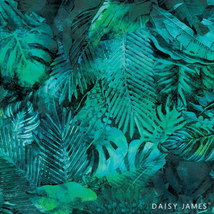 The Viridity Turqoise behang-Behang-Daisy James-Vinyl-Turqoise-M2-Selected Wallpapers &amp; Interiors