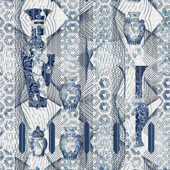 The Wares behang-behang-Daisy James-Delfts-blauw-Vinyl-M2-Selected Wallpapers &amp; Interiors
