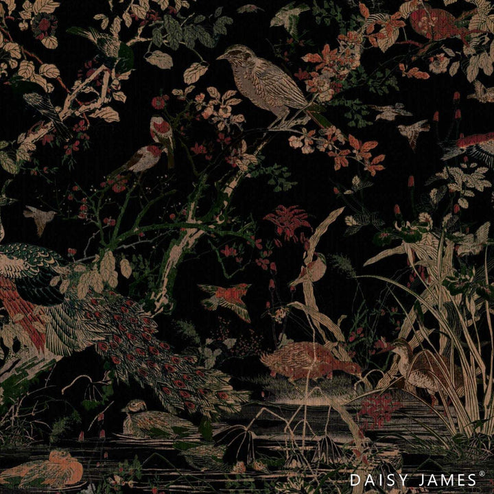 The Waterfront behang-behang-Daisy James-Black-Vinyl-M2-Selected Wallpapers &amp; Interiors