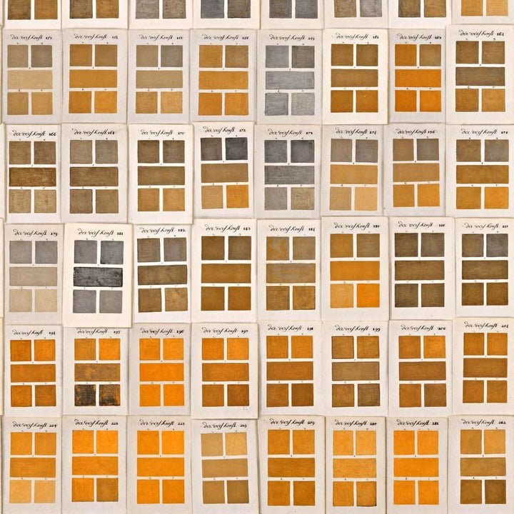 Traite Des Couleurs-behang-Tapete-Mind the Gap-Bruin/Wit/Geel-300 cm (standaard)-WP20414-Selected Wallpapers