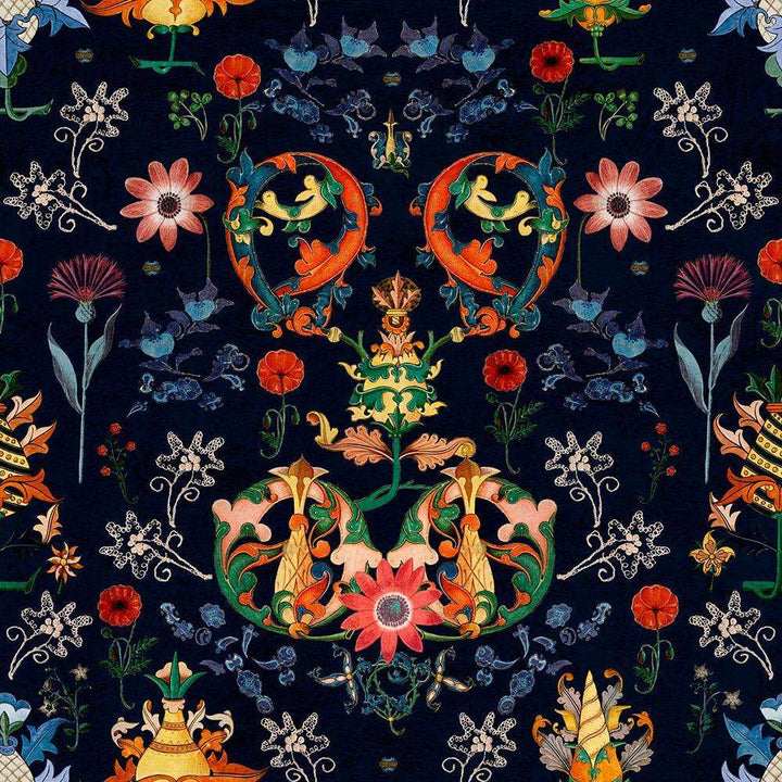 Transylvania Folk-behang-Tapete-Mind the Gap-Blue-300 cm (standaard)-WP20312-Selected Wallpapers