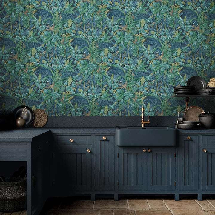 Trumpet Flowers-Behang-Tapete-GP&J Baker-Selected Wallpapers