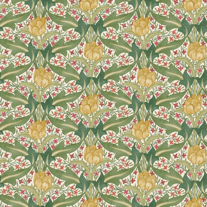 Tulip & Jasmin-Behang-Tapete-GP&J Baker-Red/Green-Rol-BW45104.1-Selected Wallpapers