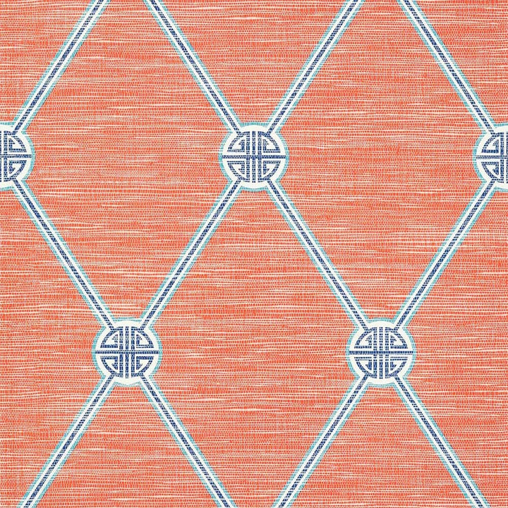 Turnberry Trellis-Behang-Tapete-Thibaut-Coral-Rol-T13353-Selected Wallpapers