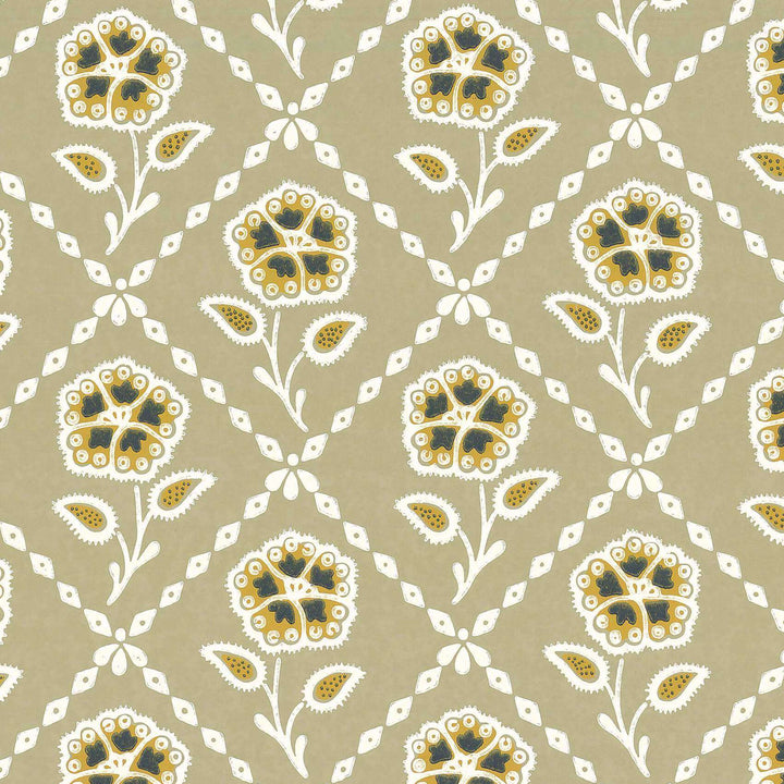 Whitehall-behang-Tapete-Little Greene-Moutarde-Rol-0284WHMOUTA-Selected Wallpapers