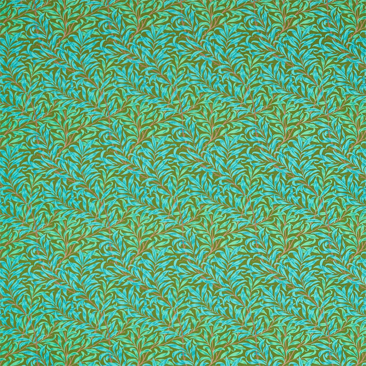 Willow Boughs stof-Fabric-Tapete-Morris & Co-Olive/Turquoise-Meter (M1)-226841-Selected Wallpapers
