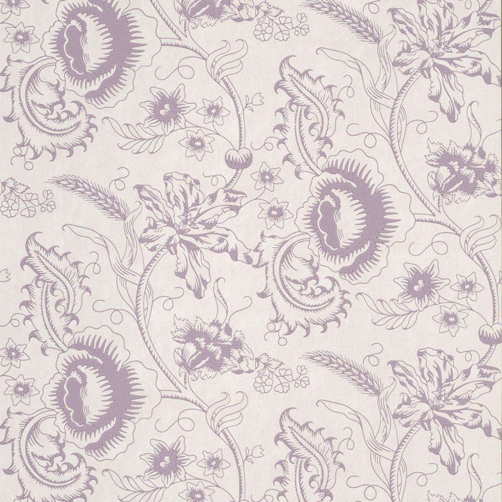Woodblock Mono-behang-Tapete-Little Greene-Plum-Rol-0291WOPLUMZ-Selected Wallpapers